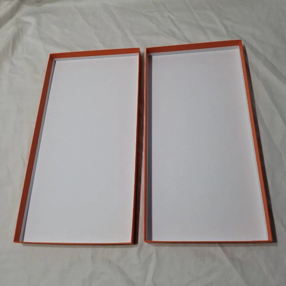 Hermes Gift Box Empty Logo Decorative Storage Organizer 14.25 x 7 x 1 in